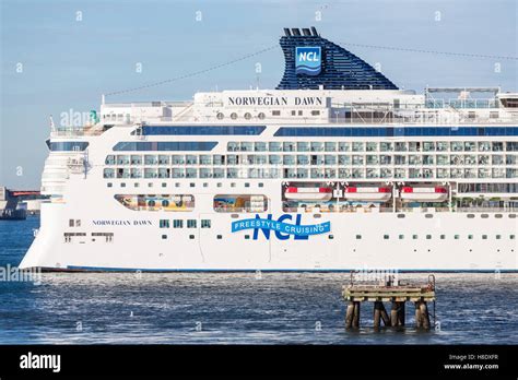 Norwegian Dawn cruise ship in port Stock Photo - Alamy