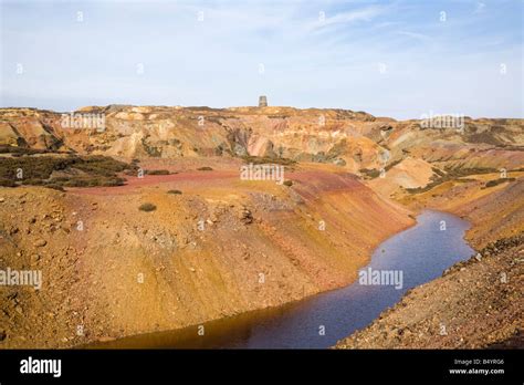 Mynydd Parys Mountain copper mine Ochre minerals at disused Great ...