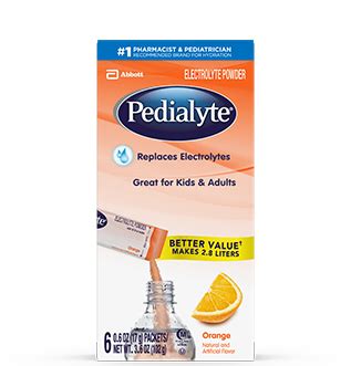 Pedialyte® Powder Packs Orange Flavor