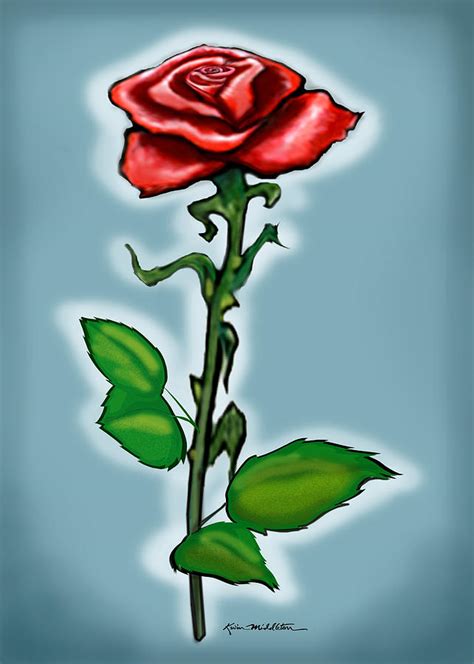 Single Red Rose Drawing at GetDrawings | Free download