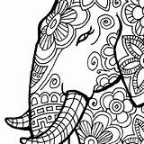 Tribal Elephant Coloring Pages At GetColoringscom  Free Printable sketch template