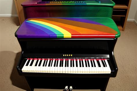 Premium AI Image | The Rainbow Piano