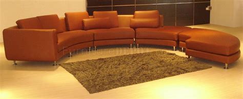 Ultra Modern 4 Piece Modular Leather Sectional Sofa A94 Brown