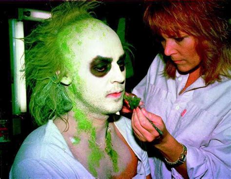 Michael Keaton during Hair and Make-up for Beetlejuice. : r/nostalgia