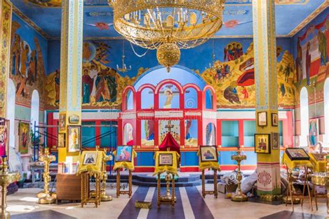 GROZNY, RUSSIA - JULY 9, 2017: Inside Akhmad Kadyrov Mosque in Grozny ...