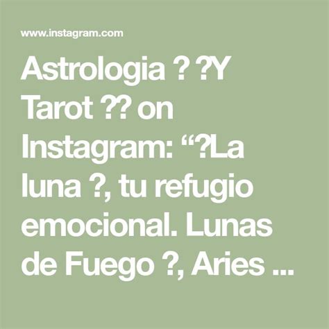 Astrologia 🌎 🌔Y Tarot ⭕️ on Instagram: “ La luna 🌒, tu refugio ...