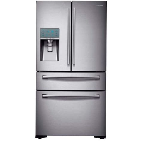 Samsung Refrigerator 22.6 cu. ft. 4-Door French Door Refrigerator in Stainless Steel, Counter ...