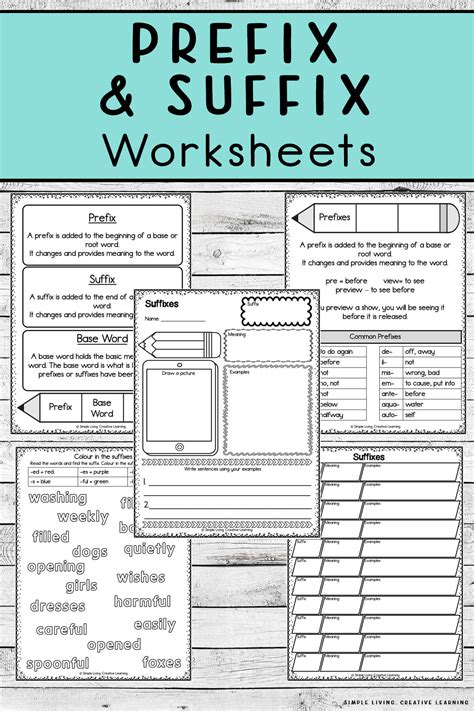 Prefix and Suffix Worksheets | Free Homeschool Deals © - Worksheets Library