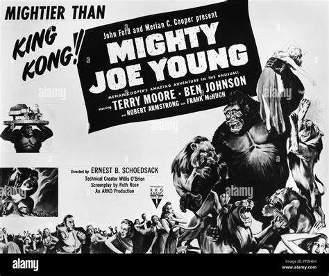 POSTER: MIGHTY JOE YOUNG. /nAmerican poster for a 1957 re-release of ...