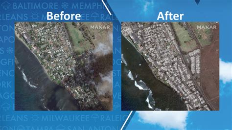 Before-and-after satellite images of Maui after deadly wind-driven brush fires | Fox Weather