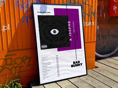 Bad Bunny 'X 100pre' Custom Album Cover Poster Music - Etsy