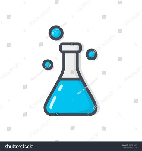 Lab Research Flask Colored Startup Business Stock Illustration ...