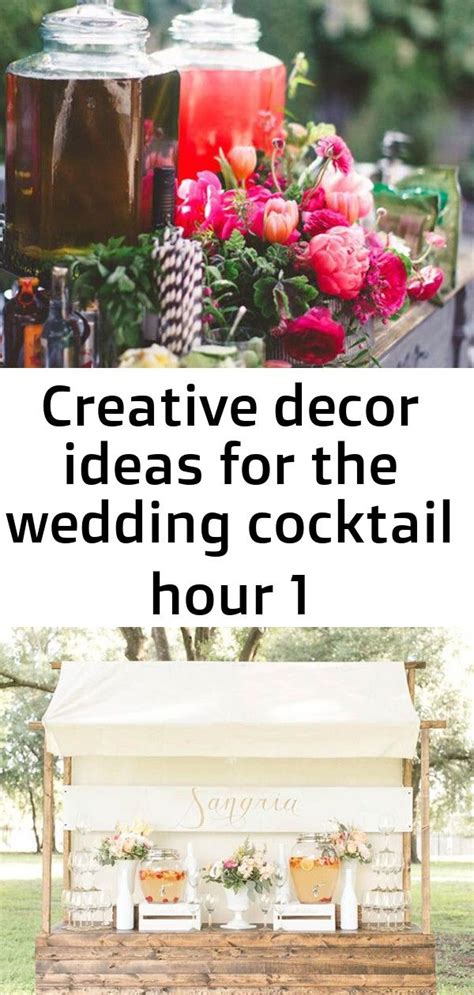 Creative decor ideas for the wedding cocktail hour 1 | Cocktail hour wedding, Wedding cocktails ...