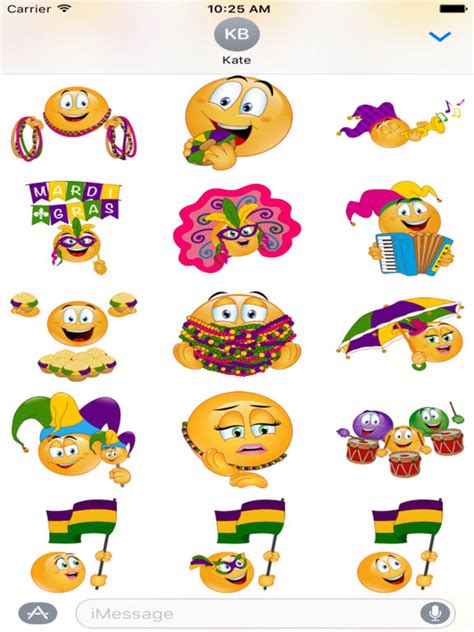 App Shopper: Mardi Gras Emoji Stickers (Stickers)