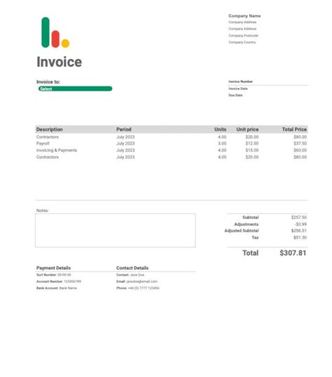 Invoice Template Google Sheets Automatic Spreadsheet Invoice Generator ...