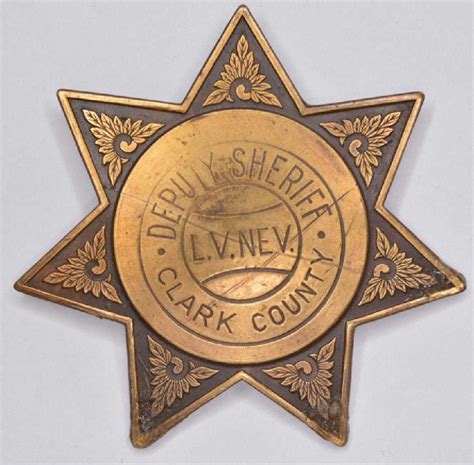 Obsolete Clark County Nevada Deputy Sheriff Badge