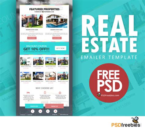 Real Estate Email Template Free PSD – Download PSD