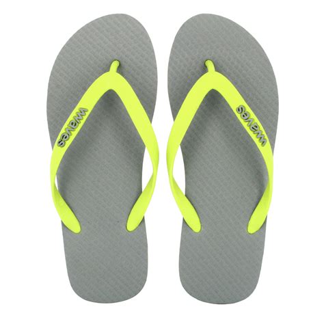 Gray with Lime Green Men's Flip Flops – Waves Flip Flops USA