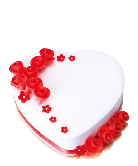 Order Heart with Red Roses Cake Online |Fresh & Tasty â€“ CakenGifts
