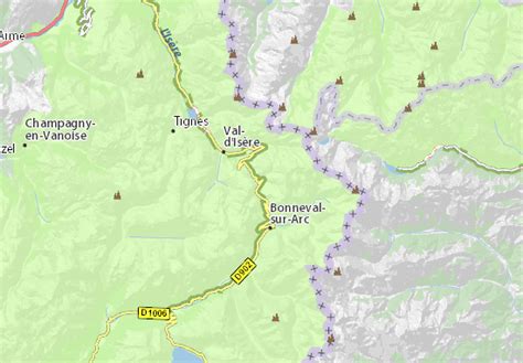 MICHELIN Col de l'Iseran map - ViaMichelin