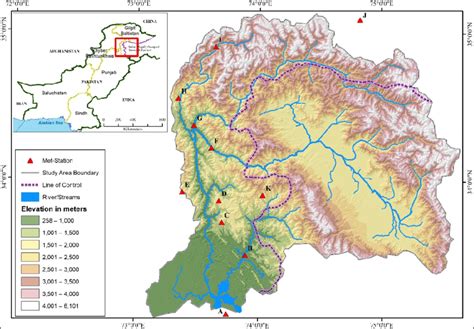 Geographical location of the Jhelum River basin. | Download Scientific ...