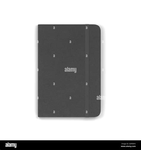 Blank notebook with elastic band closure mockup. 3d illustration isolated on white background ...