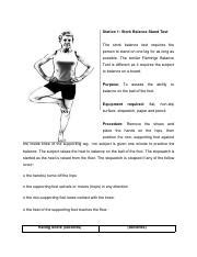 FITNESS-TESTStation-1-8.pdf - Station 1: Stork Balance Stand Test The stork balance test ...