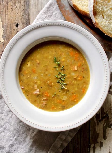 Split Pea and Lentil Soup Recipe with Bacon and Ham