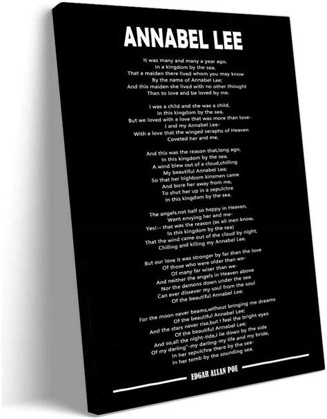 Poem Wall Art Poetry Posters Quotes Wall Art Framed Artwork Canvas ...