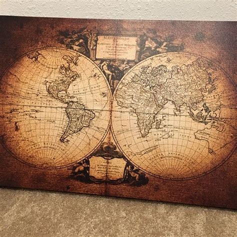 Old World Map Canvas Print Vintage Map Wall Art World Map Wall | Etsy in 2020 | Map canvas print ...