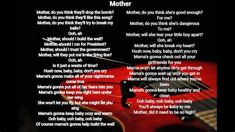 Mother - Pink Floyd lyrics HQ - YouTube