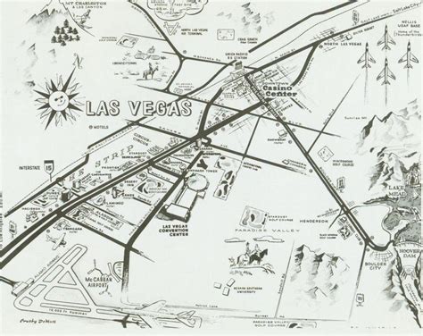 Old Las Vegas map - Old Las Vegas strip map (United States of America)