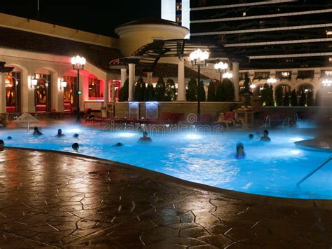 Pool at Night at Hotel Building Stock Image - Image of warm, modern: 36287939