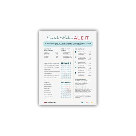 Social Media Audit Template [Editable in Canva] - Al Meets Social