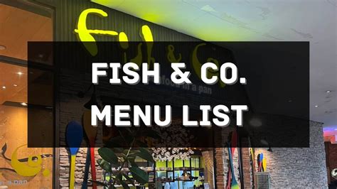 Fish & Co. Menu Prices Philippines 2024 [Updated] — All About Philippines Menu