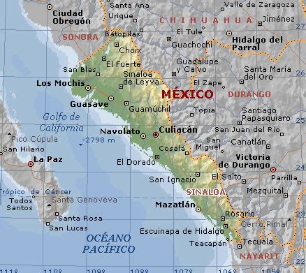 Sinaloa Mexico Map