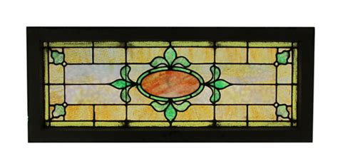 Stained Glass Transom Window - Wooden Nickel Antiques