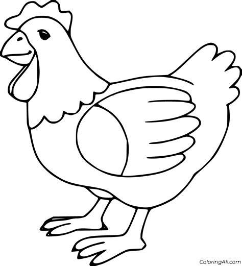 Chicken Coloring Pages - ColoringAll