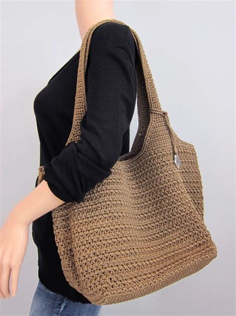 The Sak Hand-Crocheted Casual Classics Large Tote Hobo Shoulder Bag Woven Purse | Casual ...