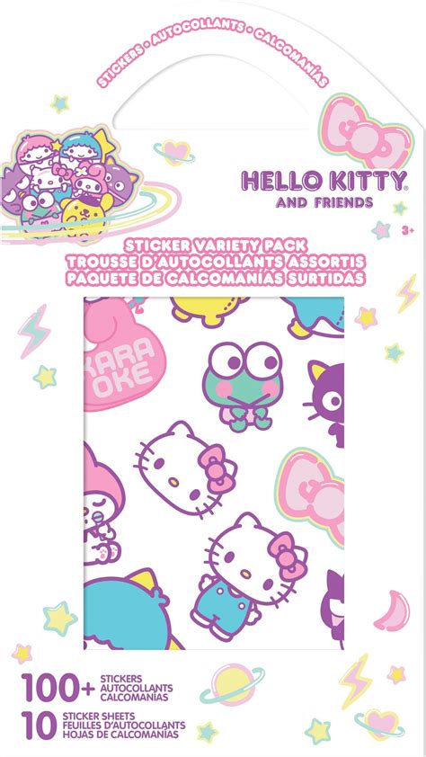 Hello Kitty and Friends Sticker Variety Pack, 100+ Stickers, 10-sheets, Ages 3+ | Party City