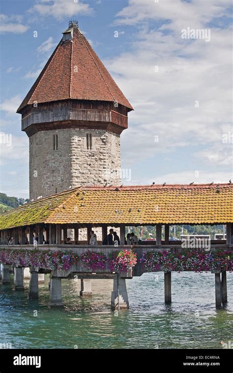 Bridge in Lucerne Stock Photo - Alamy