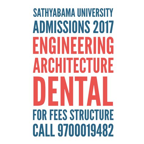 Sathyabama University Admissions 2017 Engineering Architecture Bds