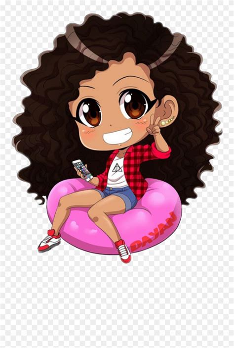 Download #chibi #curlyhair #curlyhairdontcare #curly #anime - Black ...