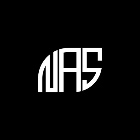 NAS letter logo design on black background. NAS creative initials ...