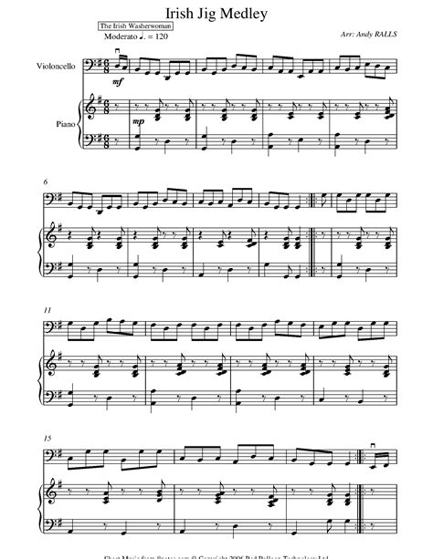 Irish Jig Medley Sheet music for Cello - 8notes.com