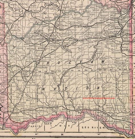 Choctaw Nation Indian Territory 1905 Map