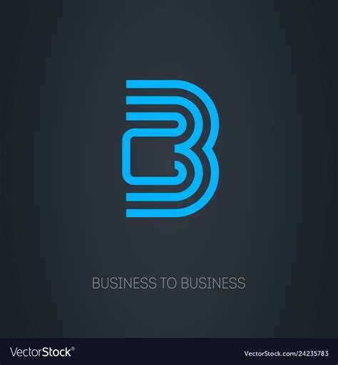 B2b logo busines-to-busines logotype concept Vector Image