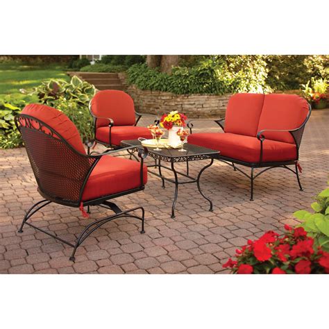 Better Homes & Gardens Clayton Court 4-Piece Patio Furniture Conversatio Set, Metal - Walmart.com