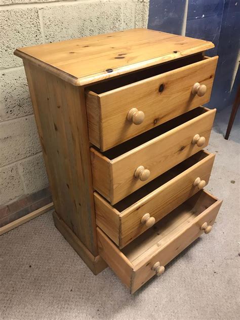 Solid Pine 4 Drawer Chest of drawers | in West Moors, Dorset | Gumtree