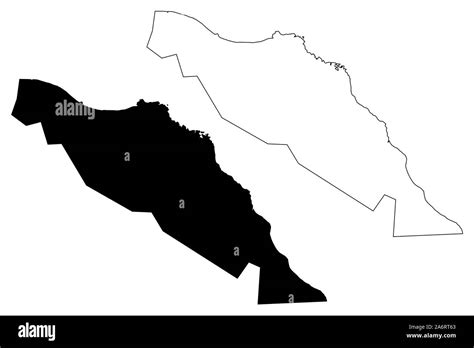 Muscat Governorate (Sultanate of Oman, Governorates of Oman) map vector ...